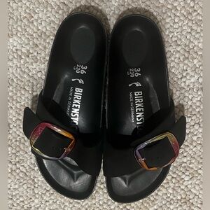 Birkenstock Madrid Big Buckle sandal with multi color buckle